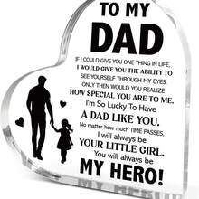 لوحة زخرفية الأبعاد من الاكريليك بنص فرنسي "أحبك يا أبي"، بتصميم قلب ثنائي الأبعاد، لا يحتاج إلى بطاريات، ديكور المنزل والمكتب، هدية كلاسيكية مناسبة طوال العام، مسطح ثنائي الأبعاد