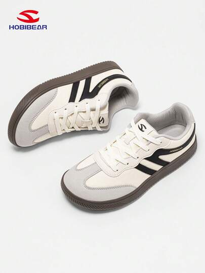 HOBIBEAR Teens' Sneakers, Extra Wide Fit, Minimalist Design, Comfortable Walking Shoes, Rubber Sole, Suitable For Spring, Summer, Autumn