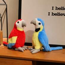 1pc Cute Realistic Parrot Plush Stuffed Animal Doll, Soft Plush Parrot Doll, Backpack Hanging Decor, Keychain, Children's Doll, Birthday/Christmas Gift - Multicolor - View 6