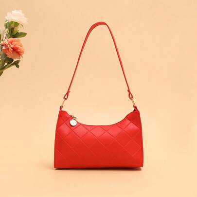 时尚休闲压花腋下包/单肩包，适合女士日常穿着