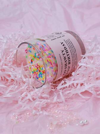 1pc Large Mug, Happy Birthday! Wishing You A Very Happy Birthday And Many More Wonderful Memories In The Year Ahead. May Your Birthday Be As Sweet As This Adorable Frosted Candle, And May The Coming Year Be Filled With Fun, Adventure, And Moments Worth Sharing. Happy Birthday! Suitable For All Birthday Celebrations! Candle In A Jar, Candle, Gift, Home Decor, Birthday Decor, Birthday Candle, Decoration.