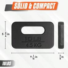 Hierro Fundido Ruck Peso 4.5 - 20.4 Kgs - Multi Pesos Disponibles: 10, 15, 20, 25, 30, 35, 45Lbs Plato Ruck Nueva Versin para Rucking - 10 libras - Ver 2