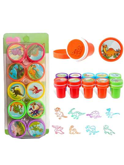 20pcs-Dinosaur Stamps Party Favor Gifts Classroom Rewards Goody Bag Fillers Teacher Assignment Stamp Baby Shower Party Favors