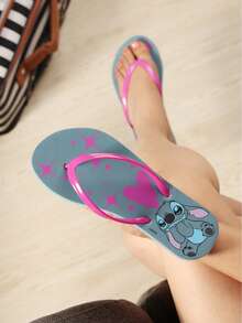 SANDALIA DE STITCH PARA DAMA, MUY COMODA Y MODERNA, PARA TODA OCASION - Azul - Ver 1