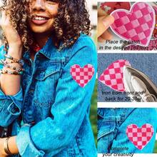 25PCS Preppy Iron On Patches Pink Fun Cute Western Cowgirl Sew Embroidered Patchs Clothes Jeans Jackets Backpack Dress Girls Aesthetic Repair Patch Style 1