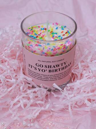 1pc Large Mug, Happy Birthday! Wishing You A Very Happy Birthday And Many More Wonderful Memories In The Year Ahead. May Your Birthday Be As Sweet As This Adorable Frosted Candle, And May The Coming Year Be Filled With Fun, Adventure, And Moments Worth Sharing. Happy Birthday! Suitable For All Birthday Celebrations! Candle In A Jar, Candle, Gift, Home Decor, Birthday Decor, Birthday Candle, Decoration.