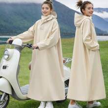 Płaszcz przeciwdeszczowy z kapturem unisex, odpowiedni do jazdy na rowerze na świeżym powietrzu, motocyklu, roweru, pieszych wędrówek, całkowicie wodoodporny, na deszczową pogodę