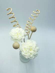 9件套藤条香薰套装，藤条香薰扩香器及替换花材，适用于家居及办公装饰，天然色