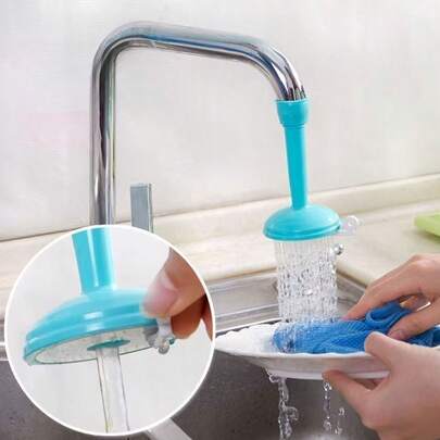 2pcs 360 Degree Adjustable Extendable Shower Head, Suitable For Bathroom, Kitchen, Laundry Room, Compatible With Standard Faucets, Easy Installation, Durable Silicone Structure, Applicable For Home, Hotel, Spa, Bathroom Upgrade, Fashionable Design, Faucet Extender With Water Filtration System