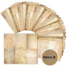 复古A4双面打印纸，适合DIY剪贴簿、拼贴画和信件书写，是生日和节日礼物的完美之选。 - 棕色 - 查看 9