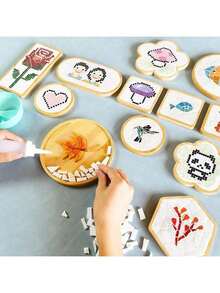 木制圆形杯垫、马赛克杯垫 - 圆形和方形杯垫、手工马赛克工艺品 DIY 套装、实惠的 DIY 木工礼品、自制父亲节礼物、工艺品、工艺套件、儿童工艺品、工艺用品>DIY 工艺品、DIY 套装、木制工艺套件