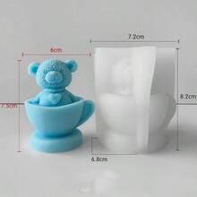 Flower Petal Cylinder Candle Mold - Resin Casting Silicone Molds Home Decor Candle Making Wave Mold