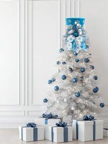 1pc Christmas Tree Topper Hat, Red Tree Topper Hat With Candy Peppermint Bows Ribbon Ornament, Top Hat Christmas Tree Topper For Home Office Holiday Xmas Gift Tree Decoration(Velvet Material)