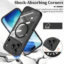 Hadaasi 1 ốp lưng mềm từ tính 360° màu đen, ốp lưng mềm từ tính hai mặt 360° cao cấp tương thích với Apple 17e/17 Air 16 15 14 13 12 11 Pro Max, bảo vệ toàn diện chống rơi vỡ, hỗ trợ sạc không dây cho 16E 16 15 14 Plus, ốp bảo vệ trong suốt tương thích với Samsung Galaxy S26Ultra/S26Plus/S26/A17/A07/S25FE/Poco/Honor 400Pro và Reno14 Pro và Honor 400/400Pro/400Lite, phiên bản quốc tế, không phải phiên bản nội địa. - màu đen - Xem 8