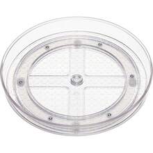 Basics Organizador de charolas giratorias Lazy Susan de 2 Niveles, 23 de diámetro, Paquete de 2, Transparente - 22,86 cm de diámetro, 2 niveles, paquete de 2 - Ver 1