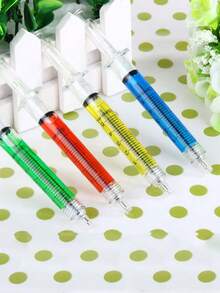 Random Color Creative Syringe Shaped Ballpoint Pen, Student & Office Supplies