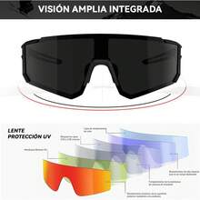 2 Piezas Polarizadas Gafas De Ciclismo Protección,Gafas De Protección Uv400 Para Equitación,Gafas De Protección 100% UV Para Ciclismo, Béisbol, Pesca, Esquí - Negro-Gris & Negro-Azul - Ver 6