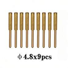 9pcs/15pcs Gold Titanium Plated Chainsaw Chain Grinding Heads, Rhinestone & Corundum Grinder Heads 4/4.8/5.5mm For Handheld Chainsaws, Logging Saws, Chain Sharpeners, Electric Rotary Files - Gold - View 6