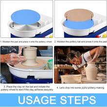 12 pulgadas BatMate para alfarería y cerámica, paño de lanzamiento de arcilla redondo mejorado para hacer cerámica y alfarería, accesorios de máquina de alfarería