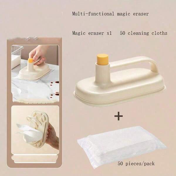 1pc Magic Eraser Replaceable Disposable Kitchen Degreasing Cleaning Cloth, Bathroom Slouchy Cleaning Tool