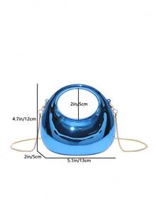 时尚亚克力手包 - 新月设计，优雅的社交名人晚装包，配有可拆卸肩带，个性化时尚配饰 - 彩色 - 查看 8