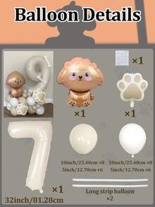 0-9 数字列气球、宠物生日装饰、狗派对装饰、用于生日派对、聚会装饰、周年纪念、节庆庆典、户外派对、场景氛围、照片装饰、派对装饰、拱门支撑套件主题气球、派对装饰、摄影道具、高品质薄膜轻质气球、庆典气球 - 彩色 - 查看 13