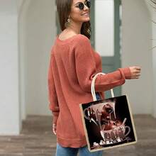 5D DIY Diamond Painting Kit - Handbag, Kissing/Funny Grandma/Cleopatra And Owl/Princess And Unicorn, Special Shaped Canvas Tote Bag For Art Craft, Shopping And Storage, Gift, Travel, Ideal For Women, Friends And Family, Suitable For Birthday, Wedding, Thanksgiving, Christmas, New Year And Party - Multicolor - View 6