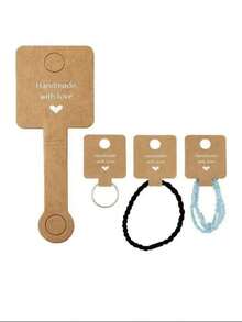 100pcs Jewelry Packaging Cards, Self-Adhesive Bracelet Ring Packaging Cards