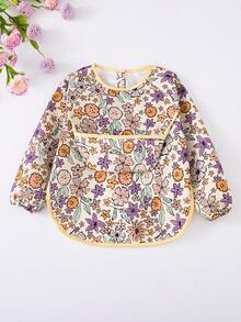 Baby Long Sleeve Bib, Infant Feeding & Painting Smock Apron - Multicolor - View 13