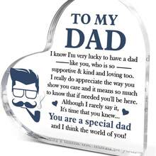 لوحة زخرفية الأبعاد من الاكريليك بنص فرنسي "أحبك يا أبي"، بتصميم قلب ثنائي الأبعاد، لا يحتاج إلى بطاريات، ديكور المنزل والمكتب، هدية كلاسيكية مناسبة طوال العام، مسطح ثنائي الأبعاد