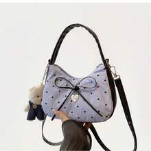 Borsa a tracolla unica stile Ins, novità estiva 2025, borsa coreana alla moda con fiocco, borsa sotto braccio con pendente