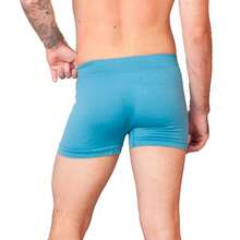 Huxter Men's Microfiber Boxer Briefs Light Blue - Baby Blue - View 4