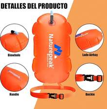 TAGNEFLOR Boya de Natación Aguas Abiertas - Flotador de Natación Salvaje,Flotador de Remolque Ligero con Bolsillo Impermeable para Teléfono |  Visibilidad Alta | Adultos/Niños - Naranja - Ver 9