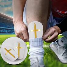 1 Pair Cross Pattern Football Shin Guards, Comfortable Wear - Suitable For Football, Basketball, Baseball And Other Sports - Football Training Equipment