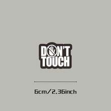 「Don't Touch」乙烯基車貼－啞光飾面、不對稱形狀、卡通圖案，自黏式，適用於筆記型電腦、頭盔、摩托車、工具箱、冰箱、電動滑板車、桿貼紙、學校用品 - 彩色 - 查看 3