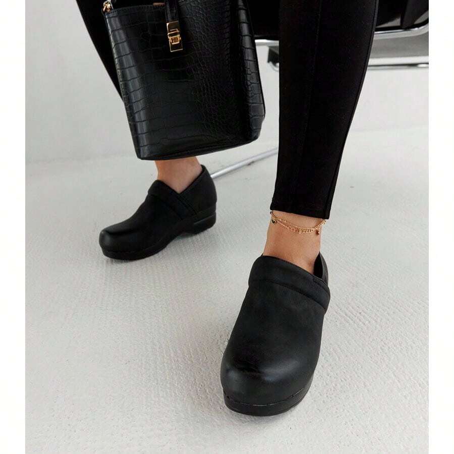 Black Platform Montoro Casual Women Oxfords Shoes - Black - View 1