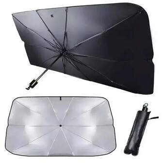 1pc Car Windshield Sunshade, Foldable Car Windshield Sunshade, Easy To Store And Use, Suitable For All Sizes Of Car Windshields
