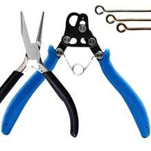 Kìm vòng 1.5/2.25/3mm, dụng cụ uốn dây kim loại dùng để làm đồ trang sức, kìm 9 đầu xoắn, kìm 9 ngạnh, kìm cuộn hai chức năng có rãnh và chức năng cắt, dùng để làm và sửa chữa đồ trang sức (Người đam mê và người mới bắt đầu) - Nhiều màu - Xem 2