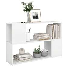 Librería Larryhot Blanca 100x24x63 cm Madera industrial, resistente y duradera, fácil de montar, estilo decorativo, adecuadA, Para guardar adornos, figuras, libros, pequeños objetos, etc. - Blanco - Ver 5