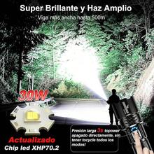 Shadowhawk Linterna Led Recargable, Lampara De Mano 100000 Lumenes XHP70.2 Linternas Led Recargables Alta Potencia, USB Potente Linterna Tactica Militar, IPX67 Impermeable 5 Modos Portátil linternas - rojinegro - Ver 9