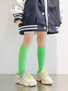 1双儿童袜子，糖果色中筒袜，男女童均适用，春夏款 - 彩色 - 查看 9