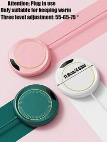 Sottobicchiere riscaldante a temperatura costante, sottopentola intelligente e creativo isolato per la casa, regolazione del riscaldamento a 3 livelli 55-65-75°C, scaldabicchiere da ufficio a temperatura costante, adatto per tutte le tazze, campeggio all'aperto, picnic, cucina, essenziale per autunno/inverno, regolazione della temperatura a 3 livelli 55-65-75°C, avvio intelligente con tocco costante, sottobicchiere riscaldante intelligente per bevande, controllo della temperatura costante, scaldabicchiere intelligente per caffè