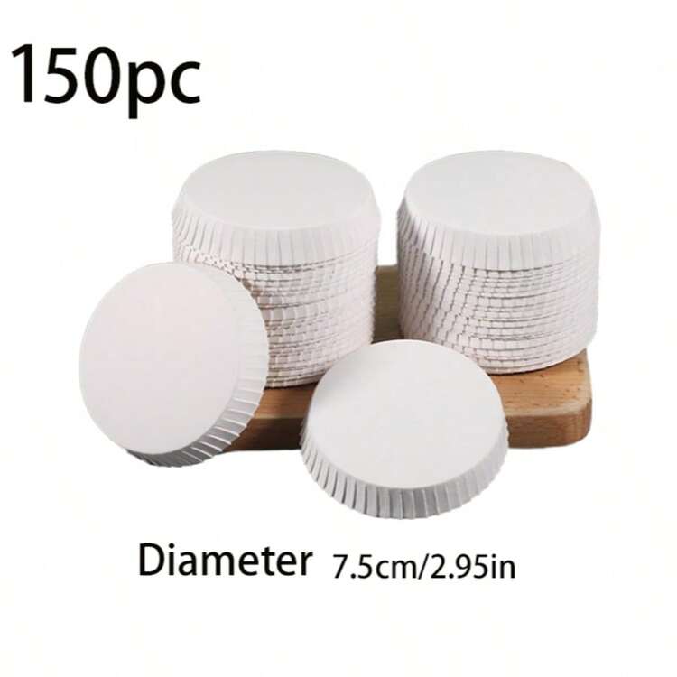 50/100/150/200pcs High-Quality Paper Cup LIDS - Stackable Disposable White Travel Cup LIDS, Uncoated Material, Suitable For Coffee And Tea Beverages - Home, Office, Coffee Shop, Beverage Protection, User-Friendly Design, Natural Texture - Multicolor - View 18