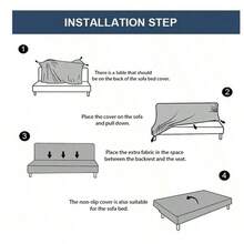 1 件提花沙发床套，高弹性，易于安装，多种尺寸，四季皆宜，防止宠物抓挠，可折叠防宠物沙发床套，适用于客厅装饰