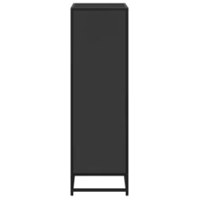 Librería Larryhot negra 65,5x33x107,5 cm de madera industrial, resistente y duradera, fácil de montar, estilo decorativo, adecuadA, Para guardar adornos, figuras, libros, pequeños objetos, etc. - Negro - Ver 5