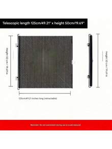 1pc Easy Install Retractable Black PVC Pet Gate - No Drill Fence For Indoor Stairs, Dog Barrier, Cat Enclosure With Automatic Closing Feature, Cat Gate For Outsid