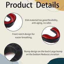 Slzhds 2 Pcs Protector Bucal Deportivo para Adultos, Protector Bucal Deportivo Para Jóvenes, Protectores Bucales Resistentes a los Impactos para Deportes de Contacto Rugby Hockey Boxeo (Rojo, Blanco) - Rojo, Blanco - Ver 3