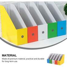 MAGICLULU 1 Juego De Portadocumentos De Color Cajas De Almacenamiento Decorativas Carpeta Organizadora De Papel Estantería Para Oficina Estante Para Archivos De Revistas Carpeta - Vistoso - Ver 8