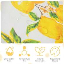 AIBIYING Lemons Table Cloth Round 140cm, Summer Spring Yellow Table Cover, Waterproof Polyester Fabric Stain Resistant Tablecloth For Kitchen Dining Table, Picnic, Indoor Outdoor Party Decoration - màu sắc - Xem 4