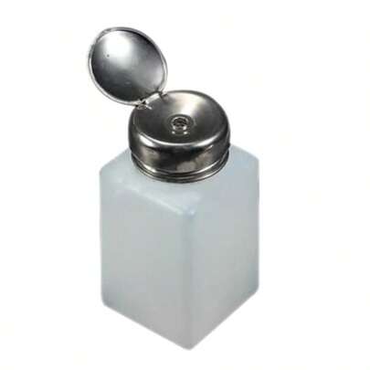 1Pc 200ML Empty Pump Dispenser Bottle For Acetone And Nail Polish Remover Push Down Liquid Dispenser Pump Bottle